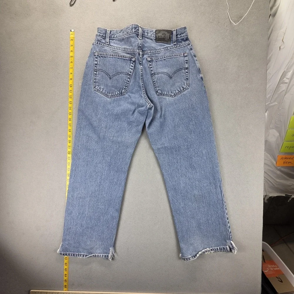 VTG Levis SilverTab Jeans Mens Blue Straight Loose Wide Leg Baggy Y2K Fits 32x28